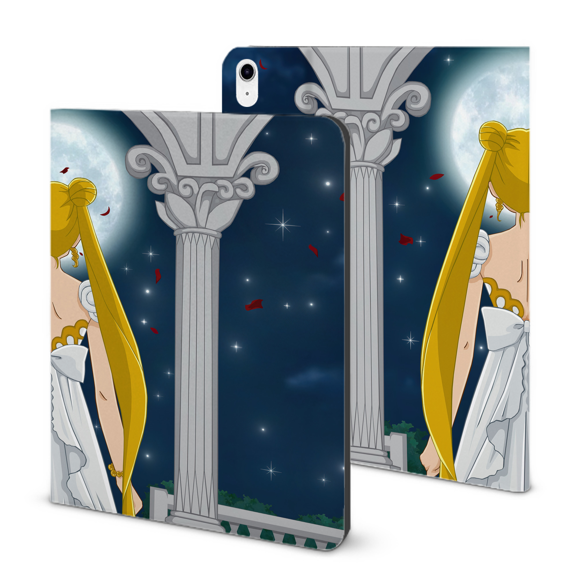 （画像用） 美少女戦士セーラームーン Sailor Moon IPad ケース ブック型 PUレザー TPU 耐衝撃 軽量 薄型 ペン収納なし 全面保護 IPad 各モデル対応